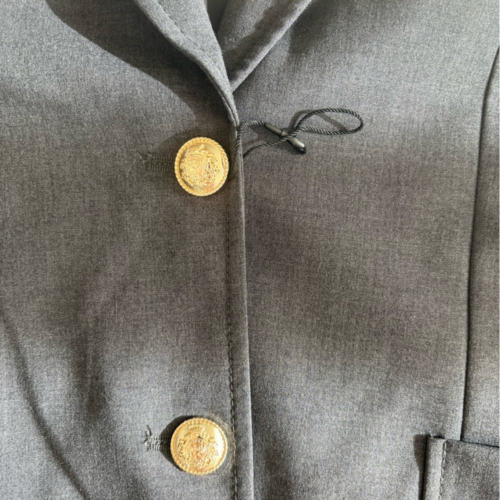 Zara Dark Grey Gold Button Blazer – Size Small - Picture 12 of 14